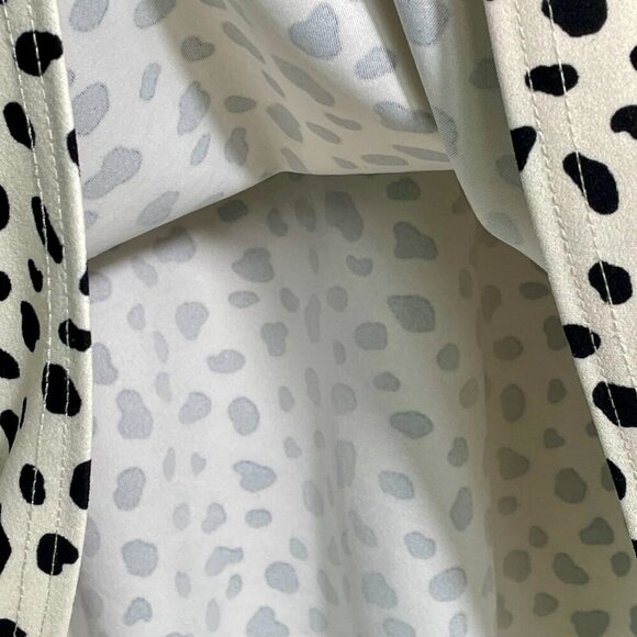 Anthro Melloday Cream & Black Leopard Print Short Cuff Sleeve Boxy Blouse Large - Picture 9 of 13